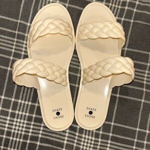 Shade & Shore Women's Tan Braided Sandals